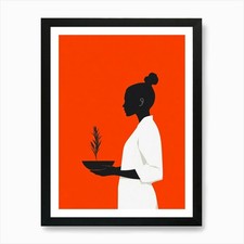 Silhouette Of A Woman Holding