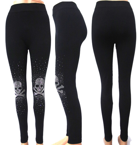 Skull leggings gothic - skull,