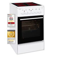 Exquisit ECM 5-4 Elektro-Standherd | Glaskeramik | Ober- / Unterhitze |  Grill 