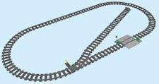 Lego Schienen (16 Gerade + 16 Kuven) + Bahnübergang + Weiche aus 60198, NEU