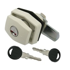 Klappenschloss Schloss Tür Serviceklappe Gaskasten Wohnwagen Wohnmobil weiß Zadi