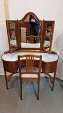 Schminktisch um 1900 Mahagoni mit Stuhl