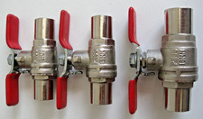 Kugelhahn Konvolut PN30 18mm, 15mm Absperrhahn verchromt mit Flügelgriff 3 Stück