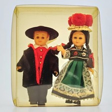 ©1971 Knoch SWEATHEART 4" Sammlerpuppen SCHWARZWALD PAAR Trachtenkleid Bollenhut