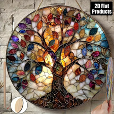 Lebensbaum Wandbild Holz Rund