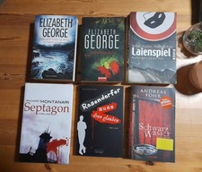 Bücherpaket Krimi/Thriller, Elizabeth George, Andreas Föhr,u.a., 6 Taschenbücher