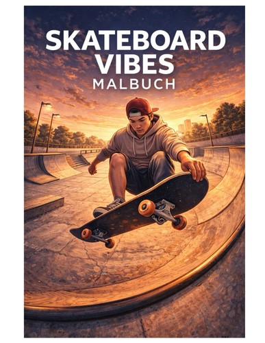 Malbuch skateboard vibes 50 - skateboard, vibes: