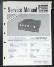 Original Service Manual für TECHNICS SU-9600 Preamplifier/Vorverstärker S22