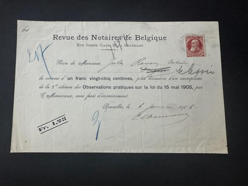 Belgien 10f stempelmarke - belgien,