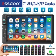 Doppel 2 DIN Autoradio 7 Zoll Apple Carplay Android Auto Bluetooth USB AUX TF EQ