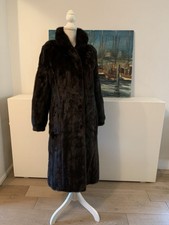 Saga Nerzmantel braun Gr. 38 Taschen, Kragen