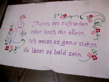 Uraltes Spruch Tuch Spruchtuch