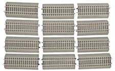Roco H0 12 Stück 42511 / 42512 Gleis gerade - Roco Line mit Bettung - gut