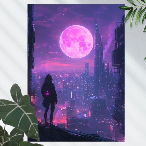 Cyberpunk hexe poster schöne - poster,
