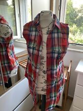 Kangaroos Kurzarm Karo Hemd Bluse zum Binden Gr. 40 Rot / blau kariert Bluse Top