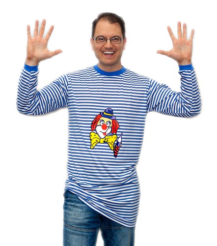 Clown hemd shirt weiß - 5, x