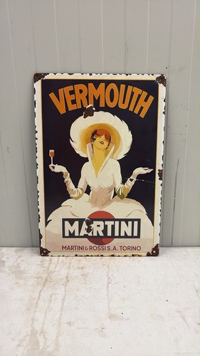 Martini vermouth emailschild - vermouth,