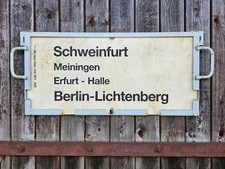 Zuglaufschild aus PVC