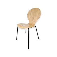 Stuhl Stapelstühle Esszimmerstuhl Stuhl aus Schichtholz 4er Set Wildeiche Natur