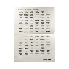 Tupperware Etiketten