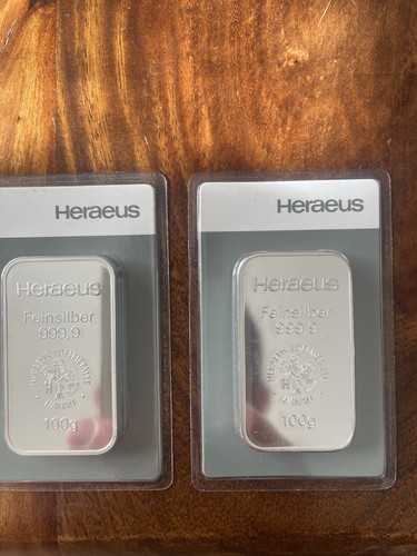 Heraeus silberbarren 100g - silberbarren,
