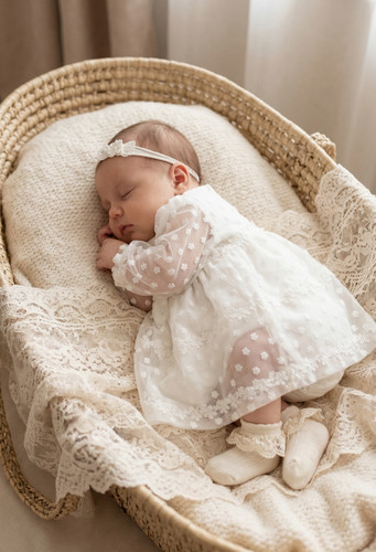 Ecru kleid spitze taufkleid - kleid,