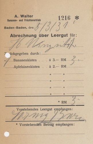 Abrechnung baden walter - abrechnung, baden-baden
