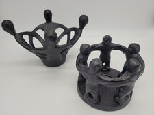 Freundeskreis Teelichhalter Teelicht Kerze 4 oder 5 Freunde Metall schwarz