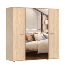 Kleiderschrank Schlafzimmer Spiegel Moderner Schrank Jugendzimmer BARI 200 cm