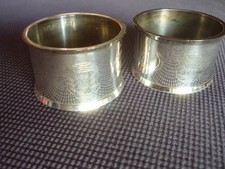 2 Serviettenringe Silber Original Wappen Serviettenhalter groß 5,0 x 3,0 cm TOP