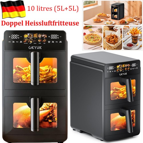 10l doppel heissluftfritteuse - doppel,