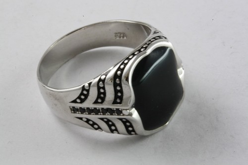 Herrenring onyx siegelring - herrenring,