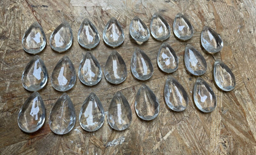Stück glas lüster behang - glas,