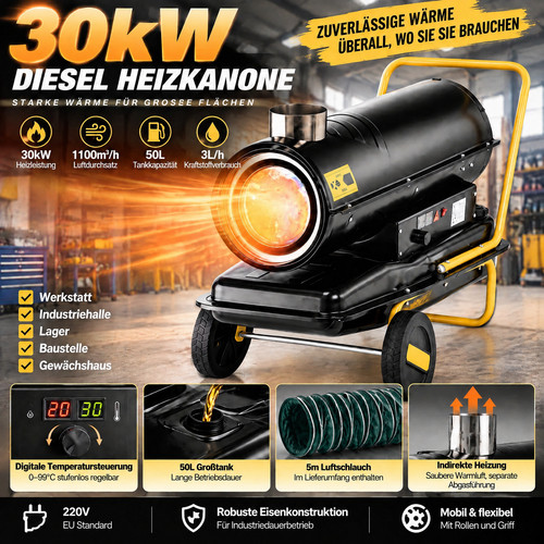Bauheizer 50l für baustellen - bauheizer,