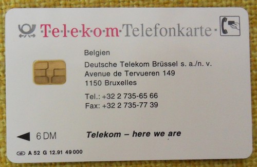 Telefonkarte 52g 91 - telefonkarte, 52g/91