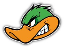 Car sticker duck head anger - duck,