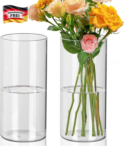 Zylindervase glas 20cm - 20cm, für