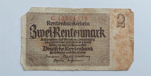 Banknote rentenmark 1937 - banknote,