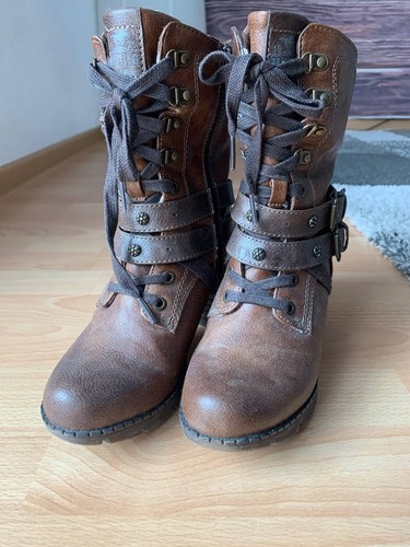 Mustang stiefeletten braun - stiefeletten,