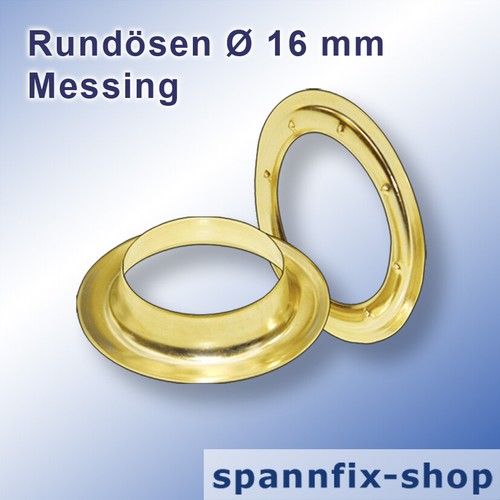 Rundösen mm messing - 16,