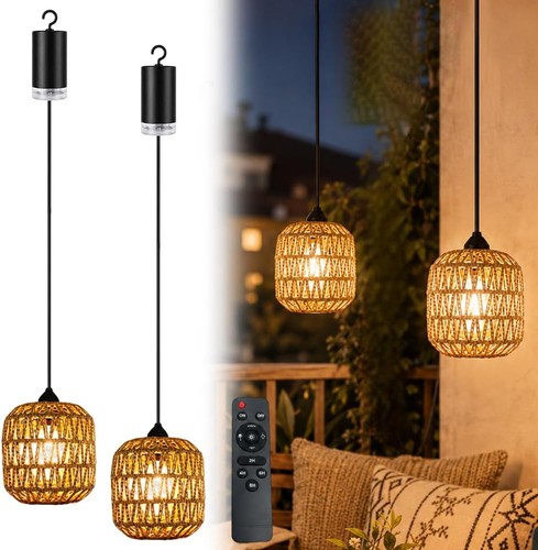 Hängelampe rattan dimmbar mit - dimmbar,