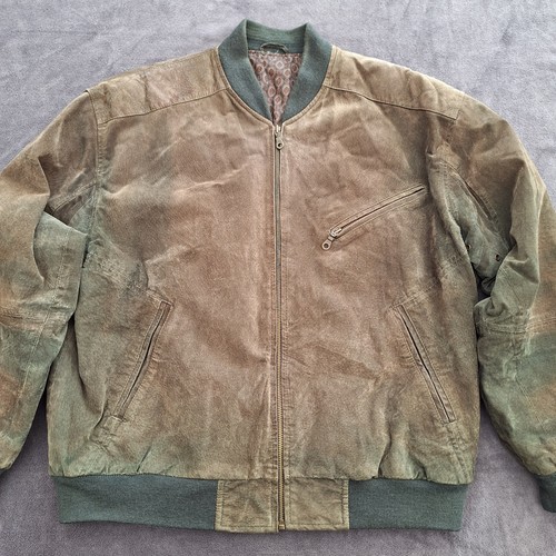 Vintage leder bomberjacke - leder,