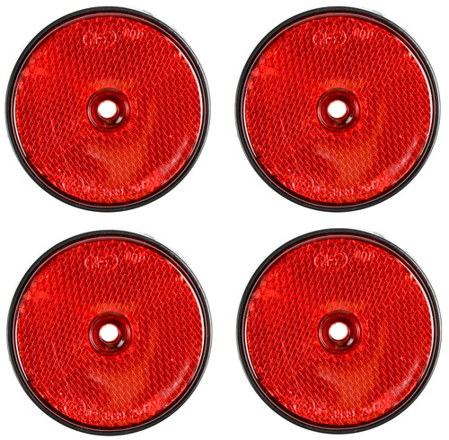 Reflektor rund rot 60mm - reflektor,