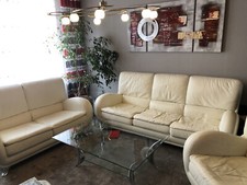 Designer couch garnitur leder - couch,
