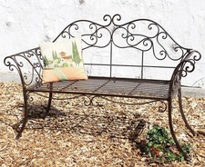 Gartenbank metall braun - gartenbank,
