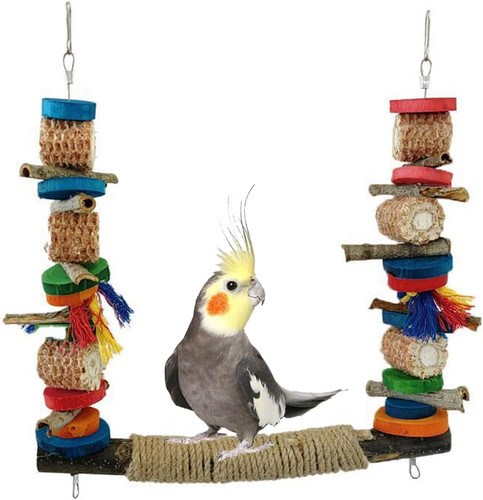 Holz vogelschaukel sitzstange - vogelschaukel,