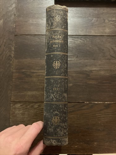 Reichsgesetzblatt 1931 teil - teil, 1