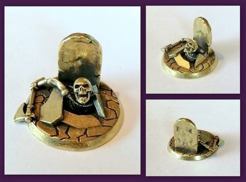 Messing figur grab totenkopf - grab,