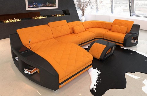 Wohnlandschaft stoff sofa - wohnlandschaft,