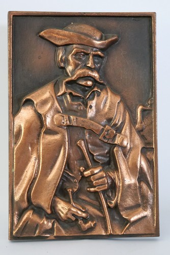 Vintage kupferrelief wandbild - kupferrelief,